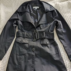 New York & Co black rain coat, size M